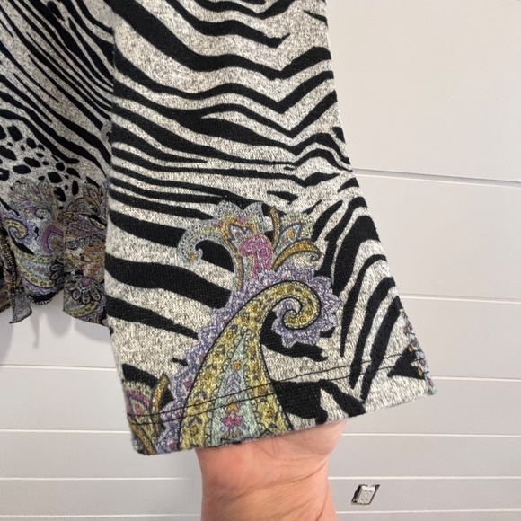 Jess & Jane animal and paisley print long sleeve top size XL - Picture 4 of 13